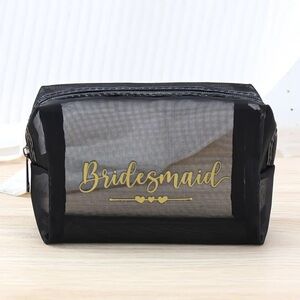 Set of four bridesmaids makeup pouches